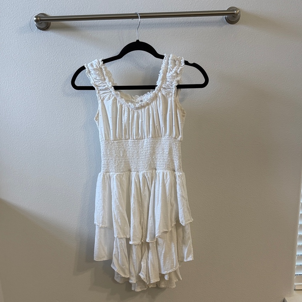 Princess Polly White Ruffle Mini Dress
